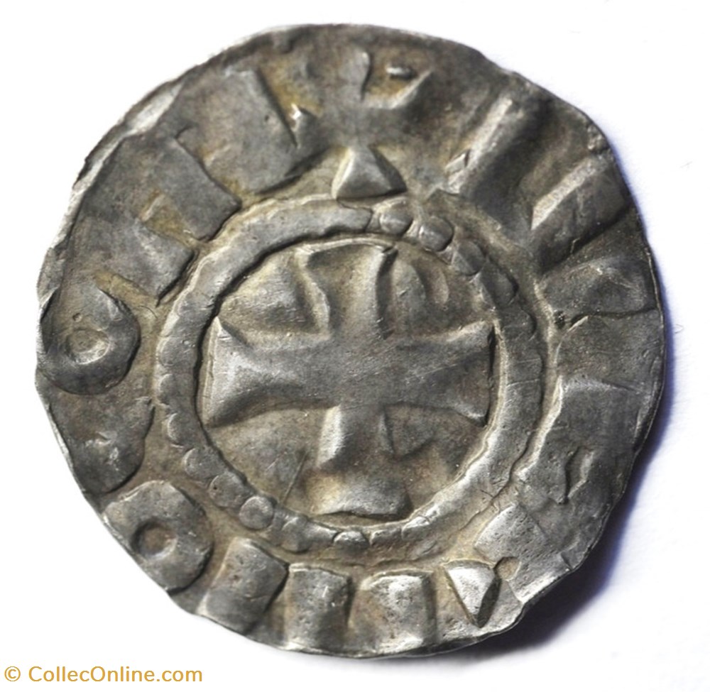 Auvergne Brioude Denier Guillaume II monnaies europe medievale france feodales auvergne brioude denier guillaume ii
