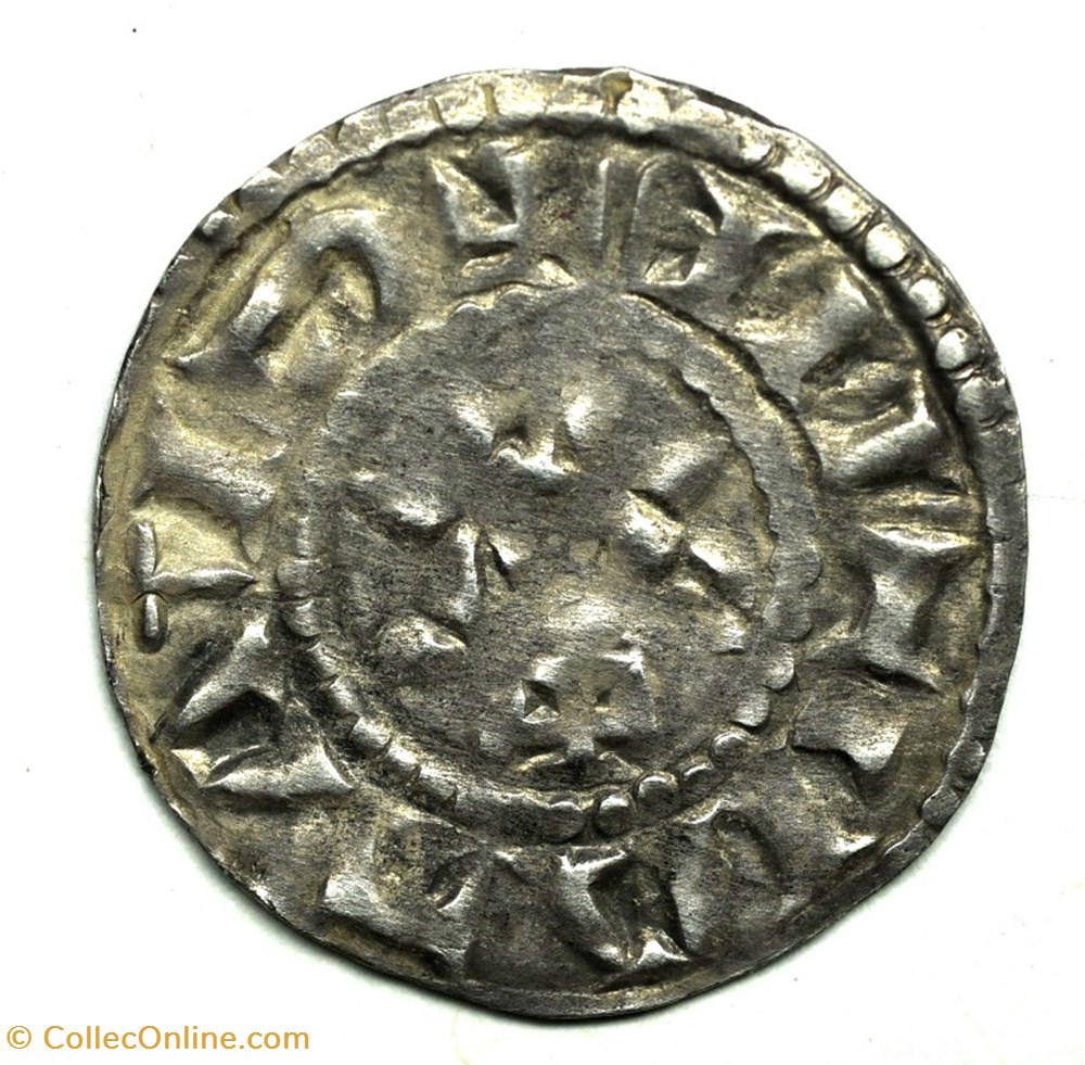 monnaies europe medievale france feodales limousin limoges denier anonyme au type eudes legende retrograde
