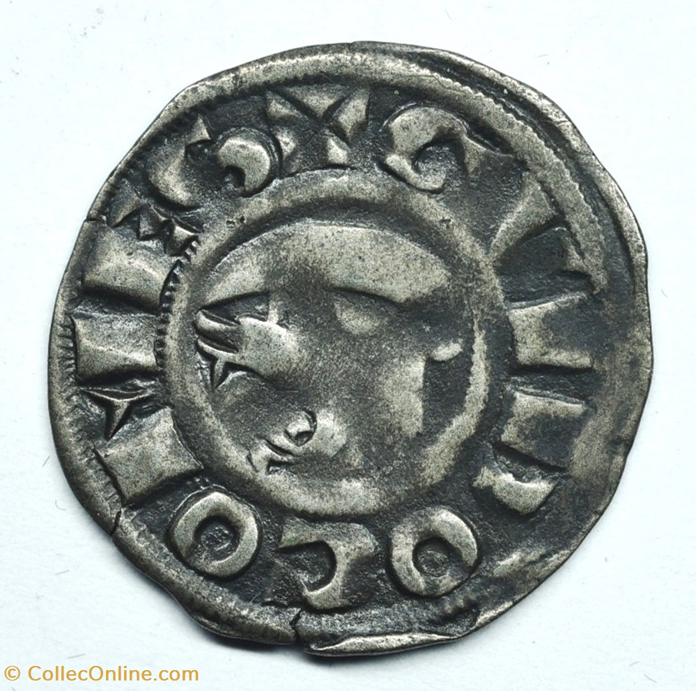 Nivernais Nevers Denier Gui II de Forez monnaies europe medievale france feodales nivernais nevers denier gui ii de forez