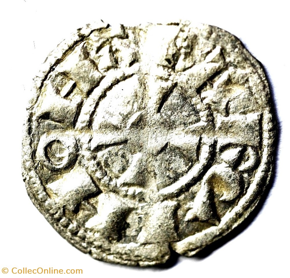 Languedoc Barcelone Obole Pierre I° monnaies europe medievale france feodales languedoc barcelone obole pierre i