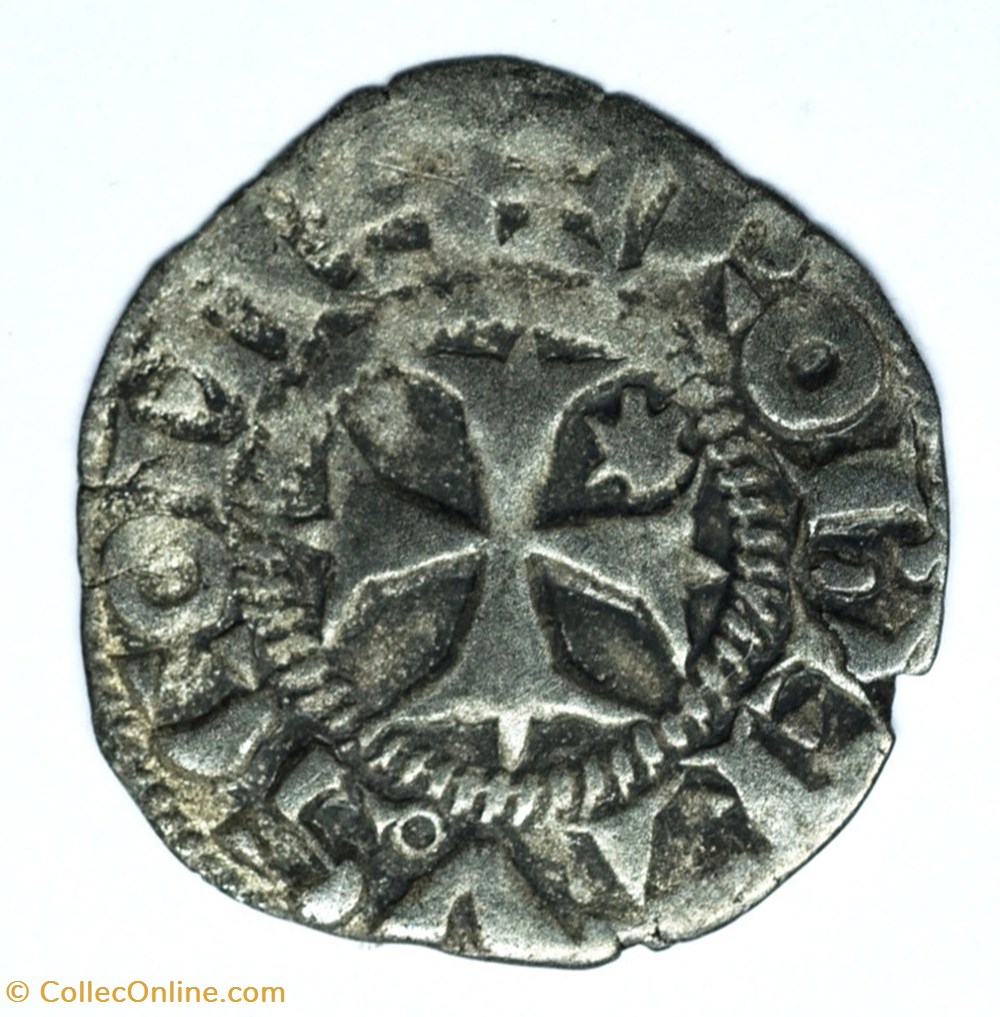 Nivernais Nevers Obole Robert de Dampierre monnaies europe medievale france feodales nivernais nevers obole robert de dampierre