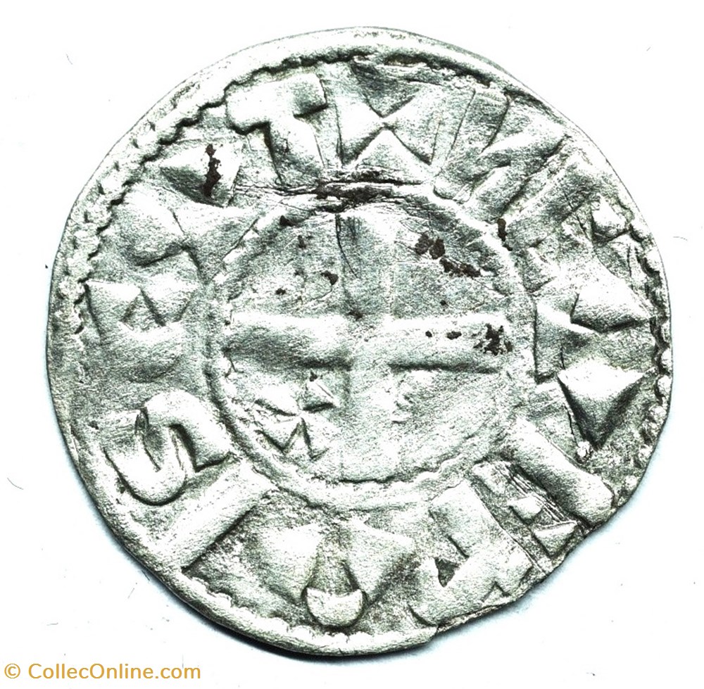 Nivernais Nevers Denier immobilisé au nom de Louis IV d'Outremer monnaies europe medievale france feodales nivernais nevers denier immobilise au nom de louis iv outremer