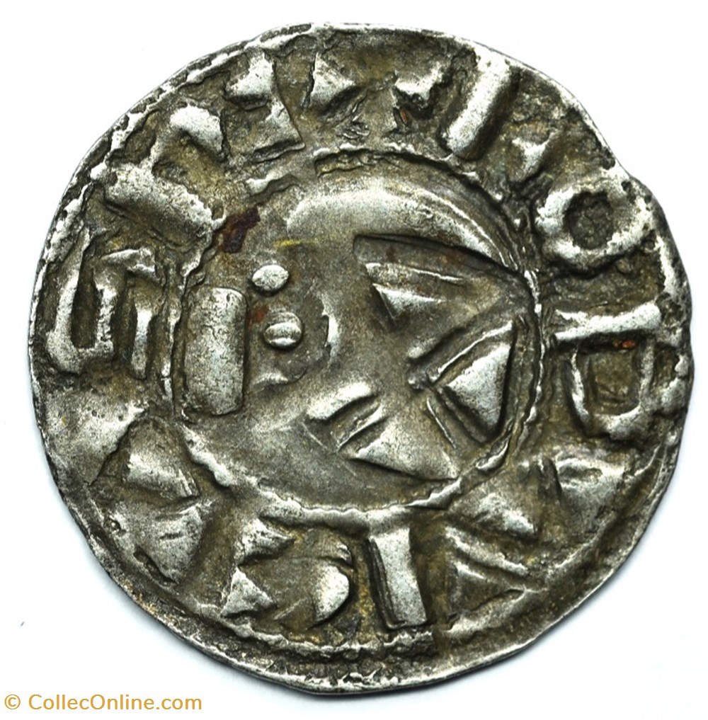 Nivernais Nevers Denier immobilisé au nom de Louis IV d'Outremer monnaies europe medievale france feodales nivernais nevers denier immobilise au nom de louis iv outremer