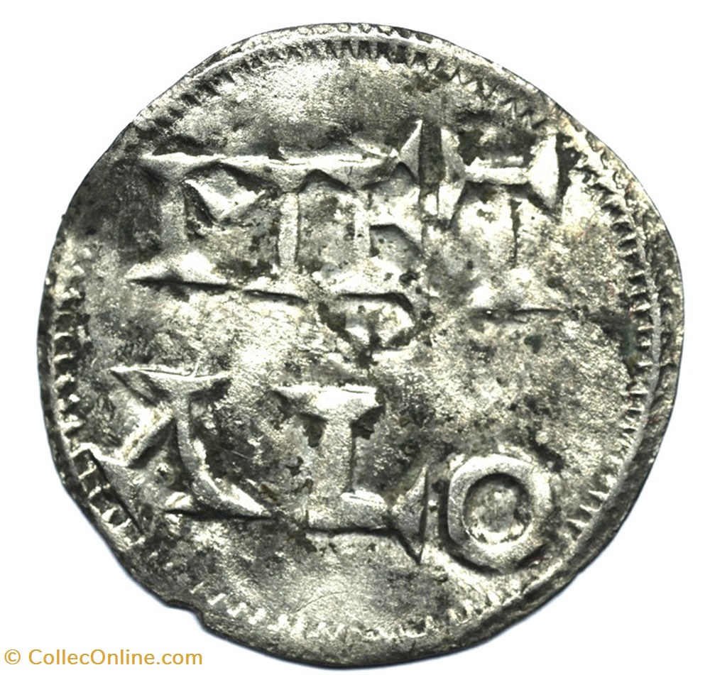 Poitou Comté de Poitiers Denier anonyme monnaies europe medievale france feodales poitou comte de poitiers denier anonyme