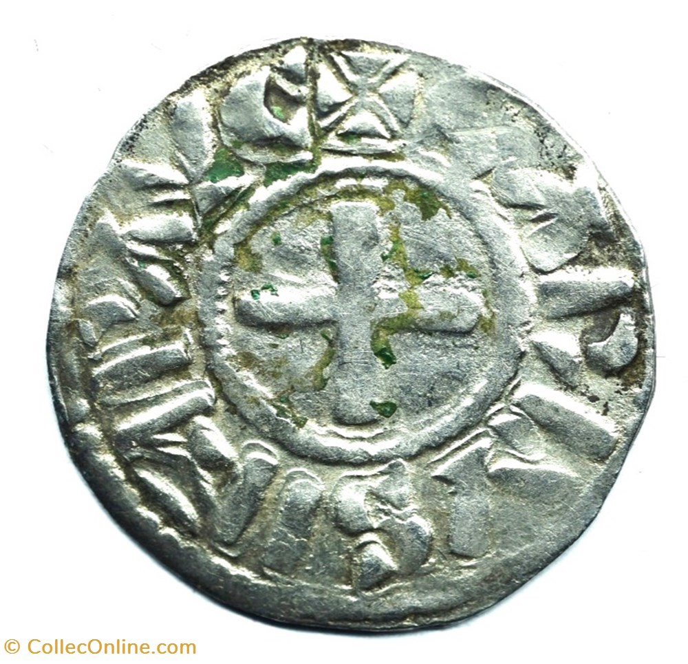 Berry Bourges Denier Charles III le Simple monnaies europe medievale france feodales berry bourges denier charles iii le simple