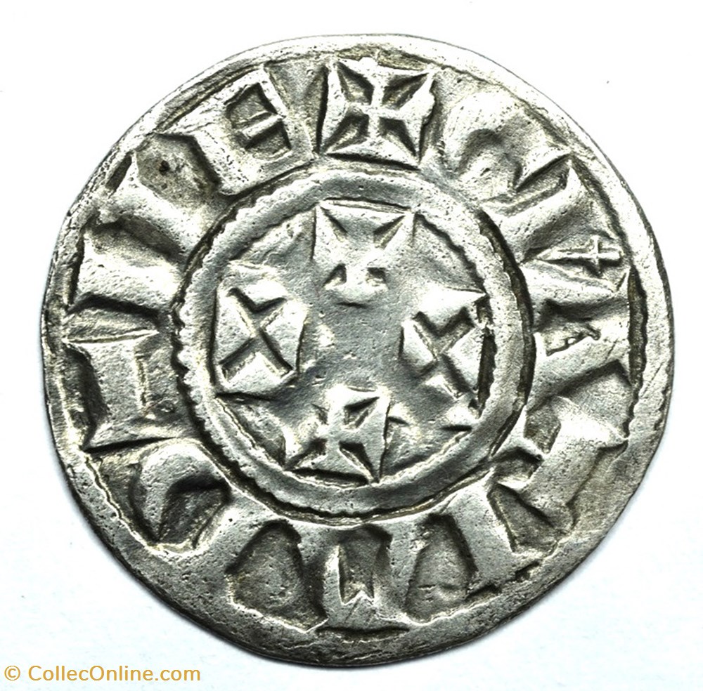 monnaies europe medievale france feodales limousin limoges denier anonyme au type eudes