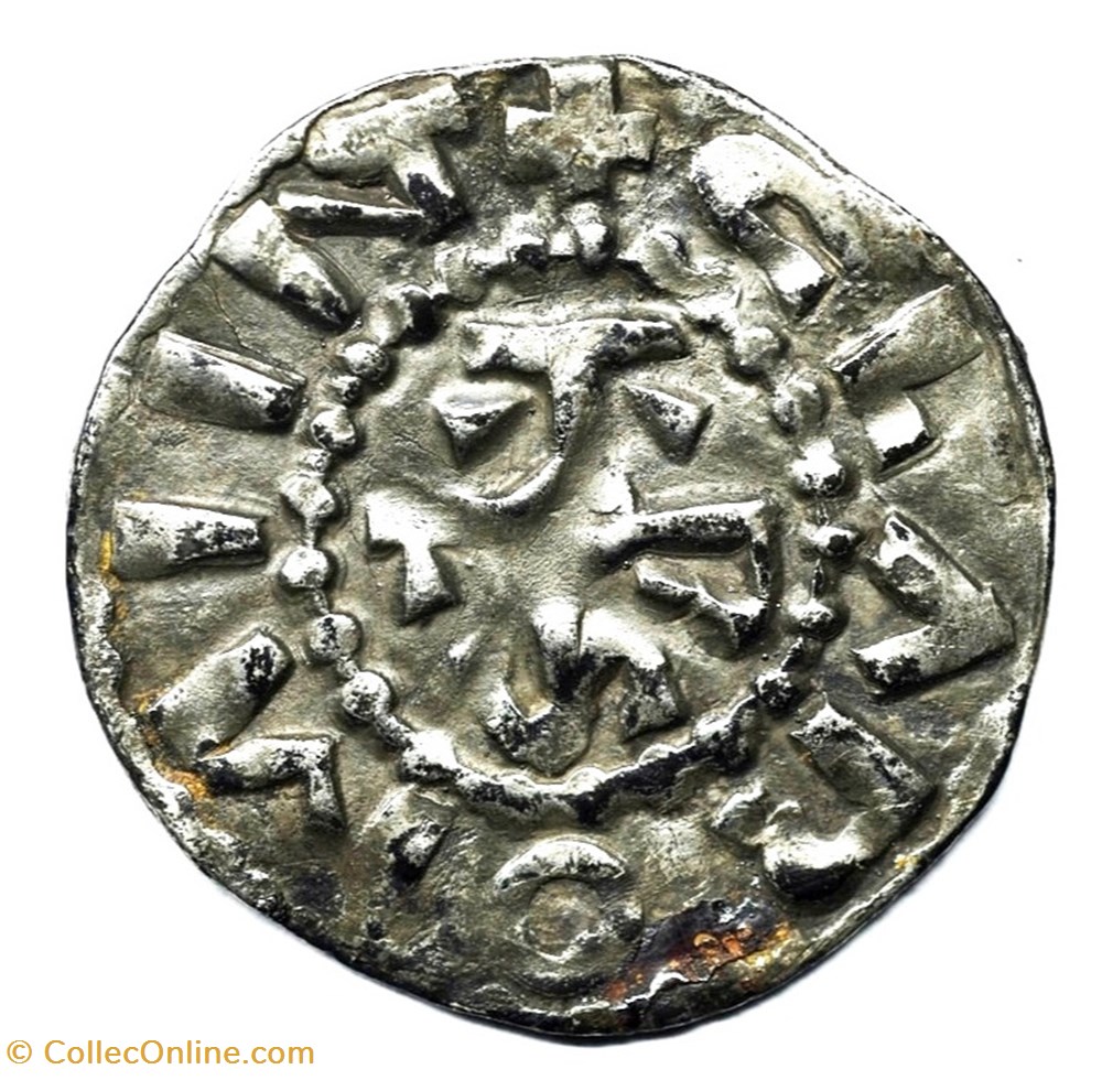 Auvergne Clermont Denier Charles II monnaies europe medievale france feodales auvergne clermont denier charles ii