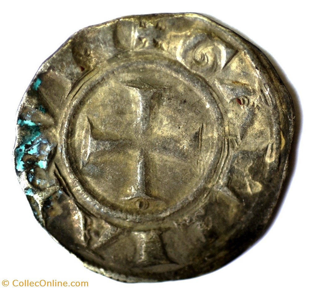 monnaies europe medievale france feodales lyonnais archeveche de lyon denier anonyme
