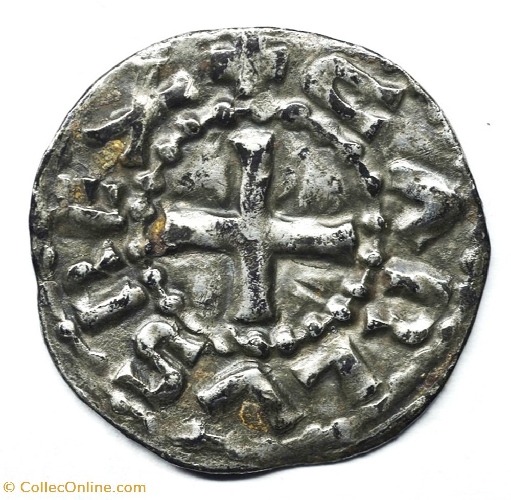 Auvergne Clermont Denier Charles II monnaies europe medievale france feodales auvergne clermont denier charles ii