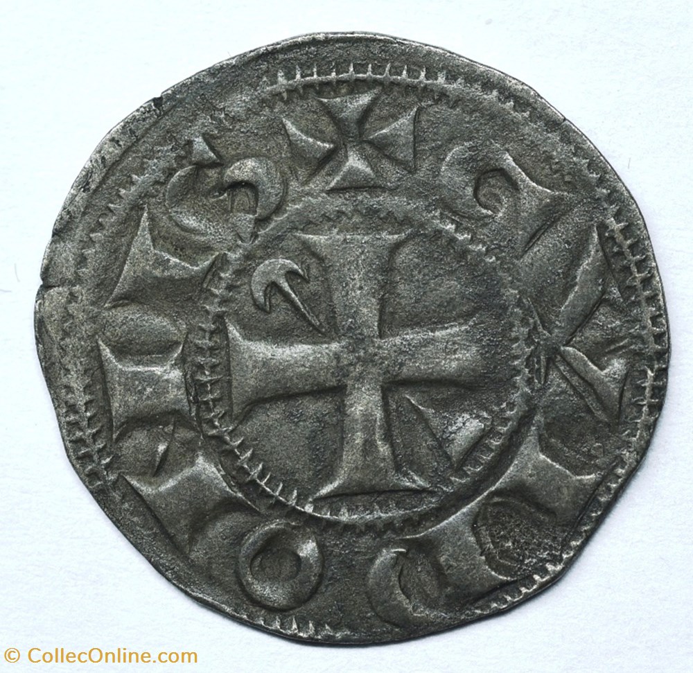 Bourbonnais Montluçon Denier Gui de Dampierre monnaie france feodale bourbonnais montlucon denier gui de dampierre