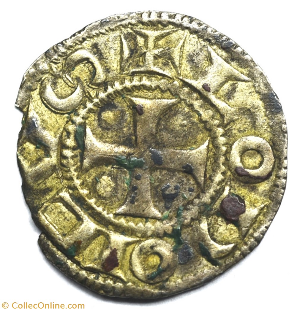 Angoumois Comté d'Angoulème Petit Denier ou Obole anonyme monnaies europe medievale france feodales angoumois comte angouleme petit denier ou obole anonyme