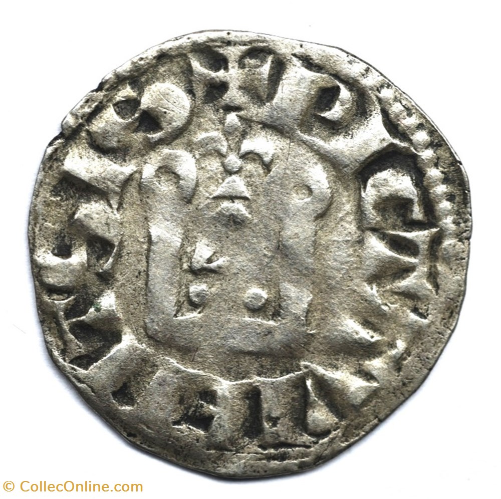 Poitou Comté de poitiers DenierAlphonse de France monnaies europe medievale feodales poitou comte de poitiers denieralphonse de france