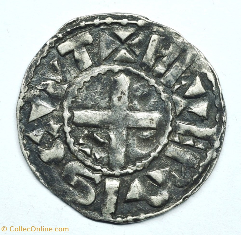 Nivernais Nevers Denier immobilisé au nom de Louis IV d'Outremer monnaies europe medievale france feodales nivernais nevers denier immobilise au nom de louis iv outremer