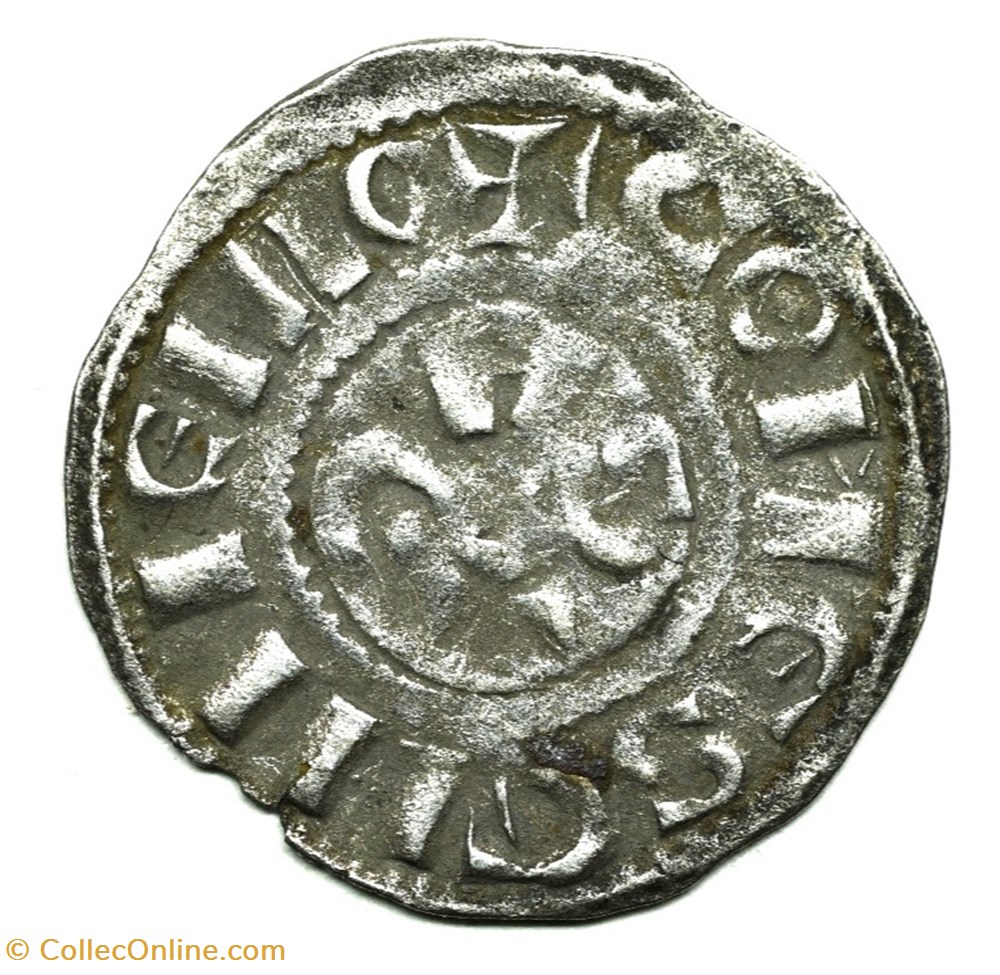 monnaies europe medievale france feodales nivernais nevers denier guillaume iv