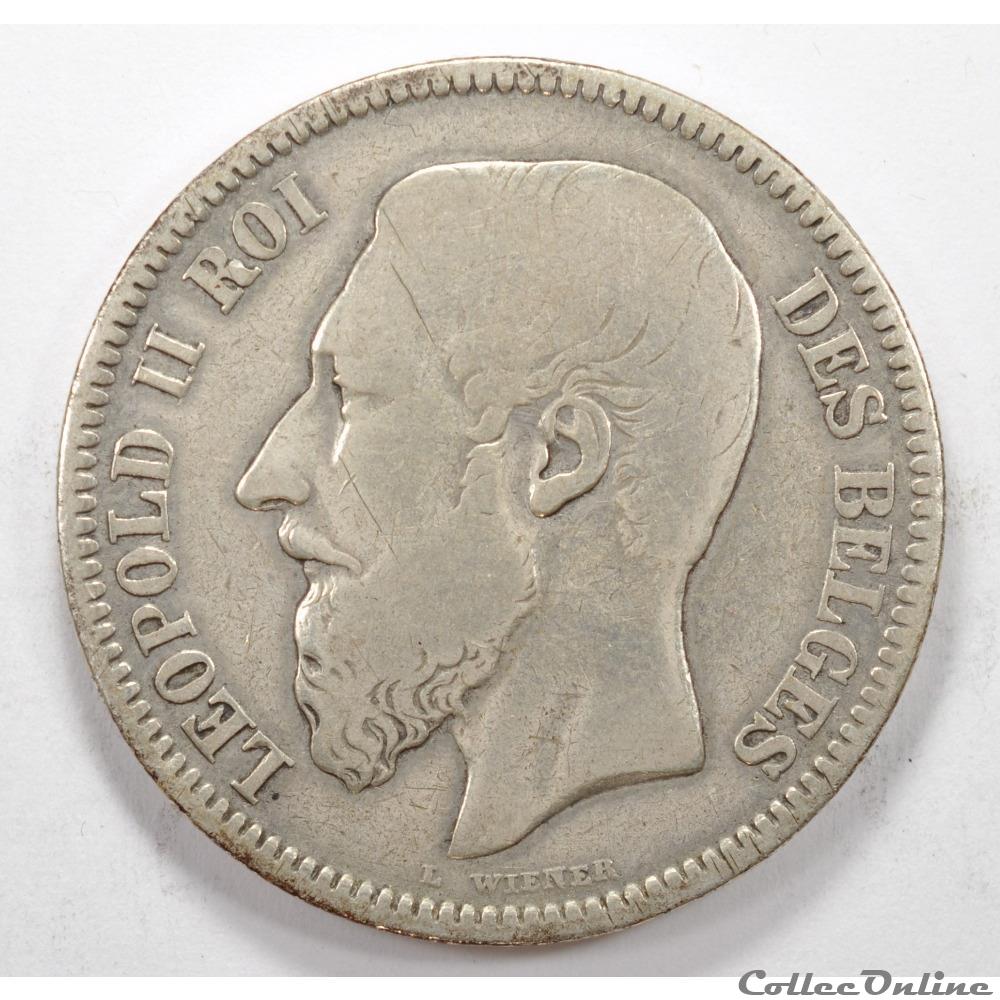 2 Francs Leopold II 1868 monnaie monde belgique 2 francs leopold ii 1868