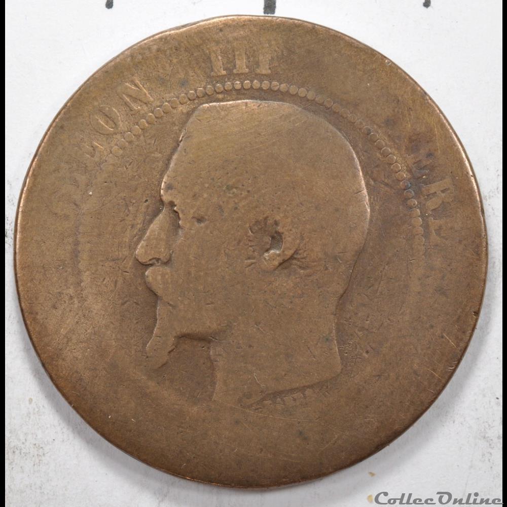 monnaie france moderne napoleon iii tete nue