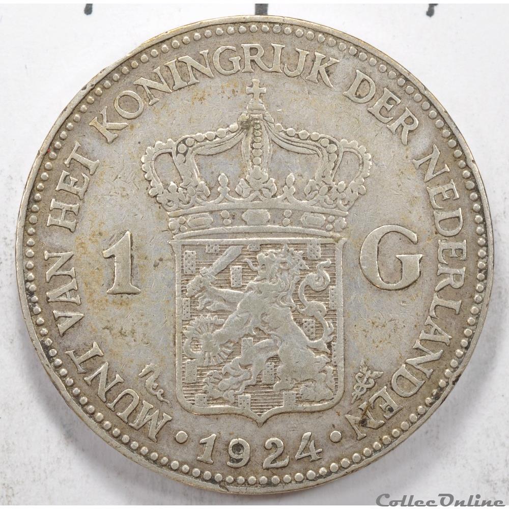 1 Gulden Juliana 1924 monnaie monde pay ba 1 gulden juliana 1924