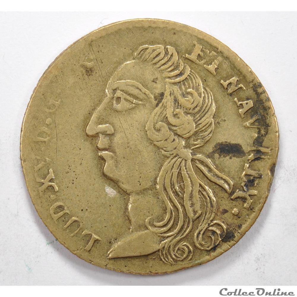 Optimo Principi Louis XV 1743 monnaie jeton mereaux france optimo principi louis xv 1743