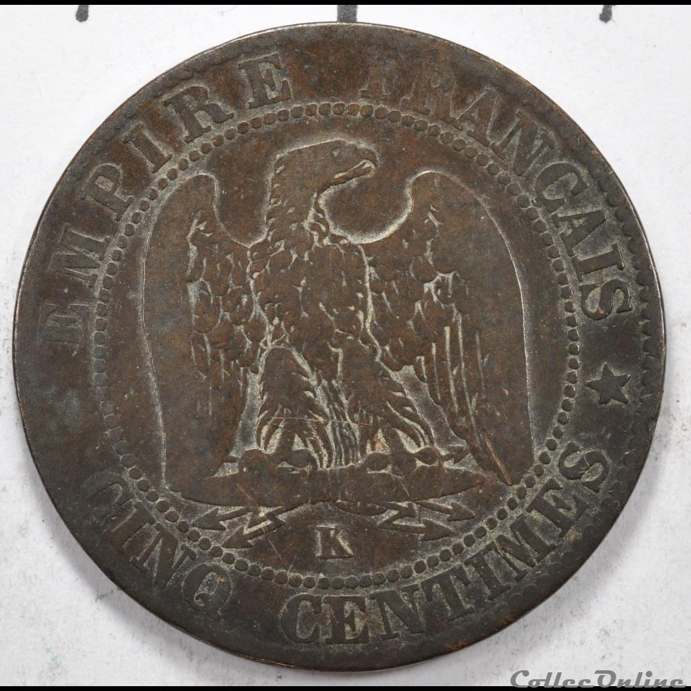 5 centimes Napoléon III tete nue 1855 monnaie france moderne 5 centimes napoleon iii tete nue 1855
