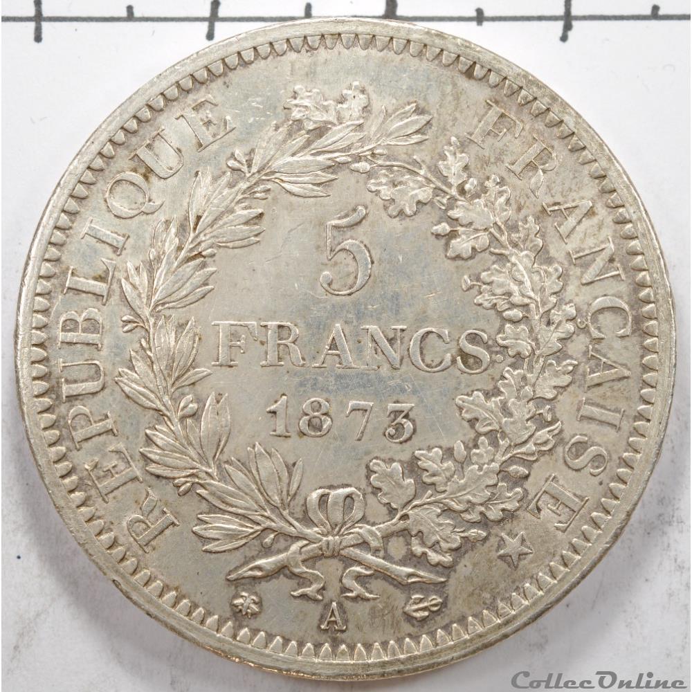 5 Francs Hercule 1873 monnaie france moderne 5 francs hercule 1873
