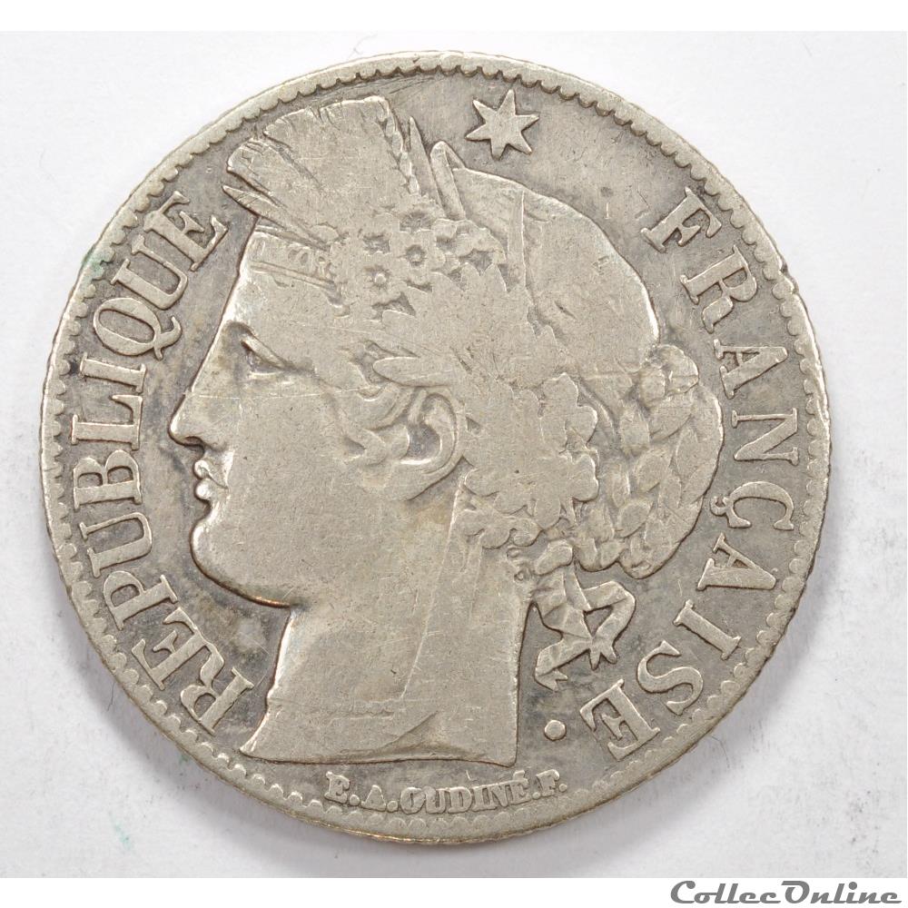 1 Franc Ceres 1887 monnaie france moderne 1 franc ceres 1887