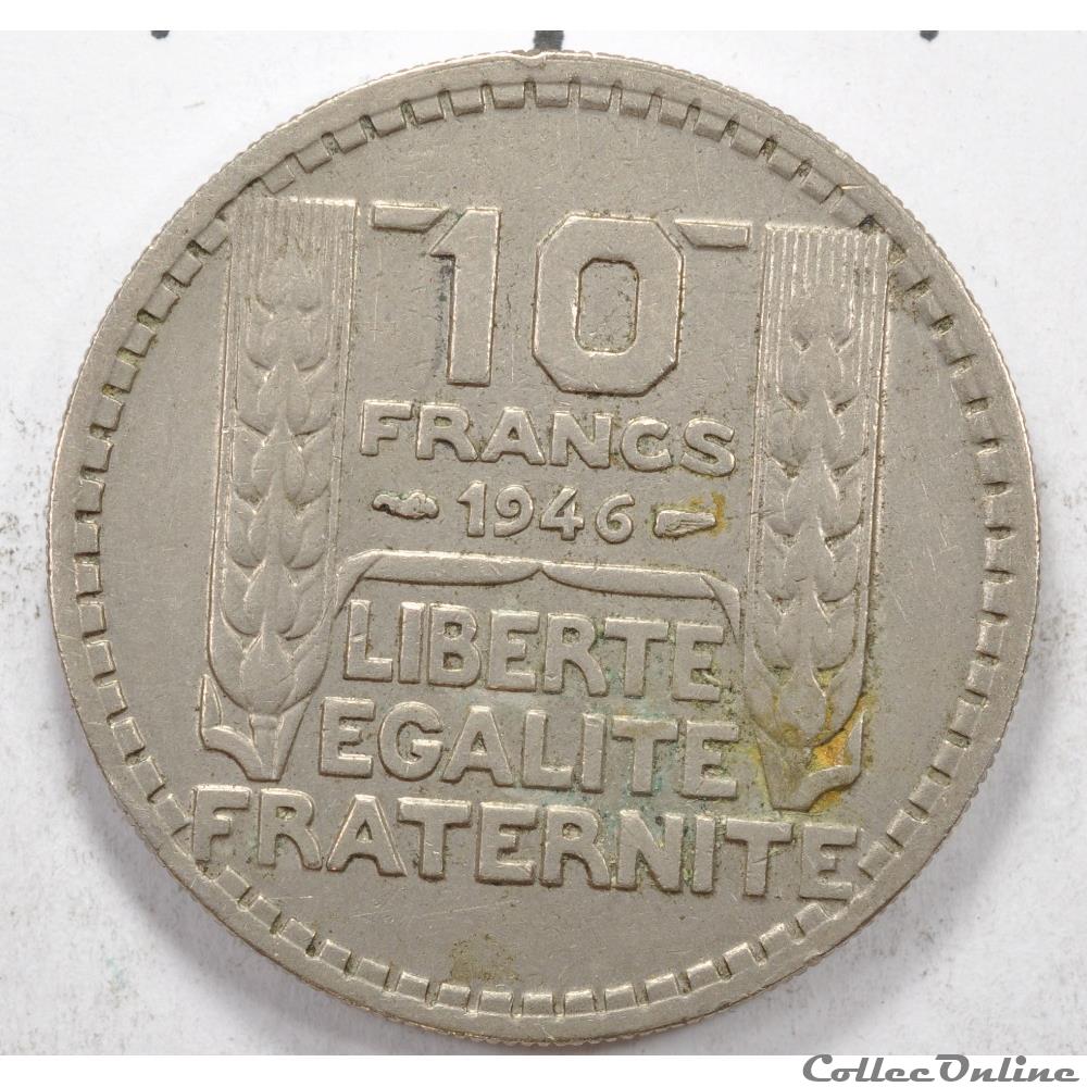 10 franc Turin grosse tête 1946 monnaie france moderne 10 franc turin grosse tete 1946