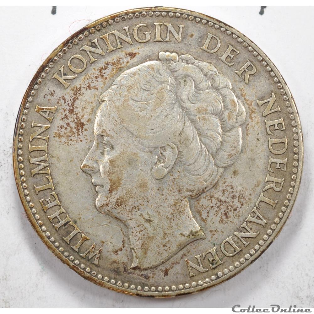 monnaie monde pay ba 1 gulden wilhelmina 1929