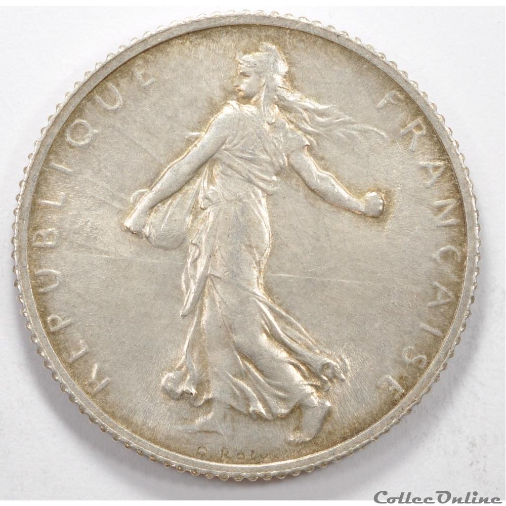 monnaie france moderne 1 franc semeuse 1918