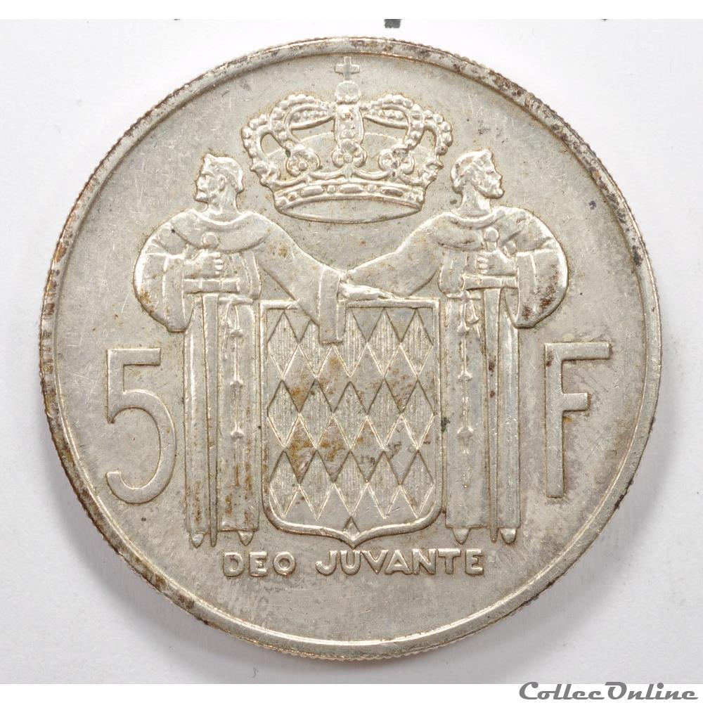 monnaie monde 5 franc rainier iii de monaco 1960