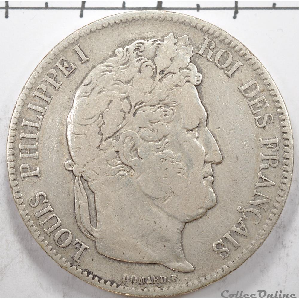 5 Franc Louis Philippe Tete Laurée 1840 monnaie france moderne 5 franc louis philippe tete lauree 1840
