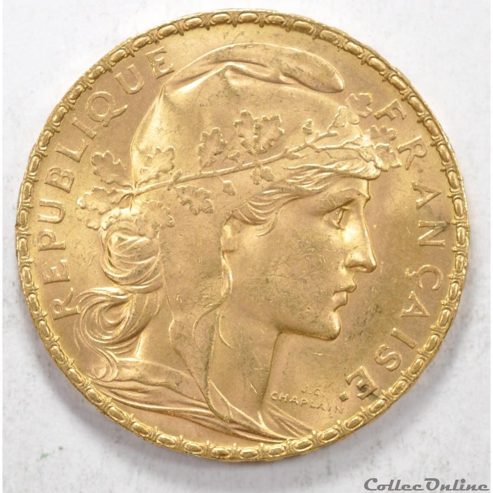 20 franc Coq liberté égalité fraternité 1909 monnaie france moderne 20 franc coq liberte egalite fraternite 1909