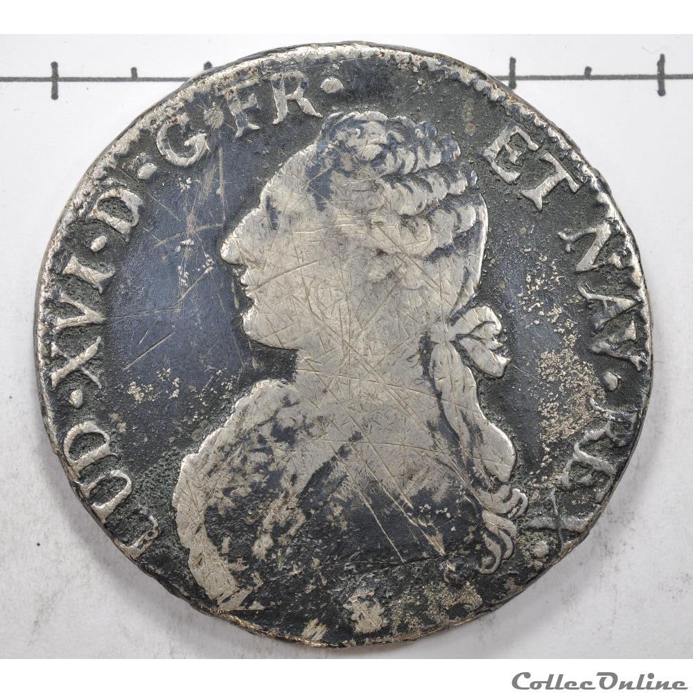 monnaie france royale 1 ecu louis xvi ecu aux branches olivier 1784
