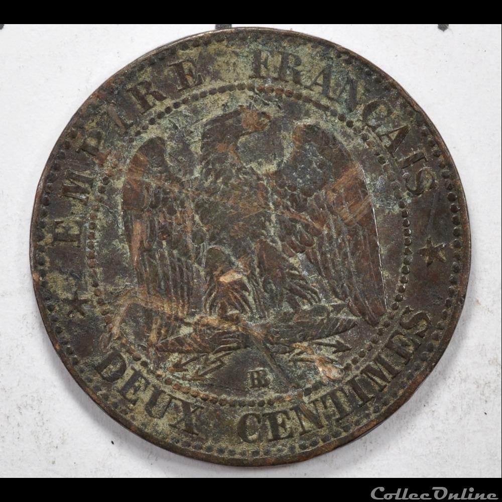 2 centimes Napoléon III tete nue 1853 monnaie france moderne 2 centimes napoleon iii tete nue 1853