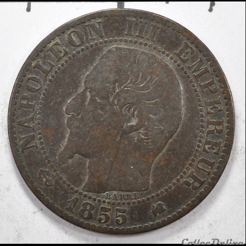 5 centimes Napoléon III tete nue 1855 monnaie france moderne 5 centimes napoleon iii tete nue 1855