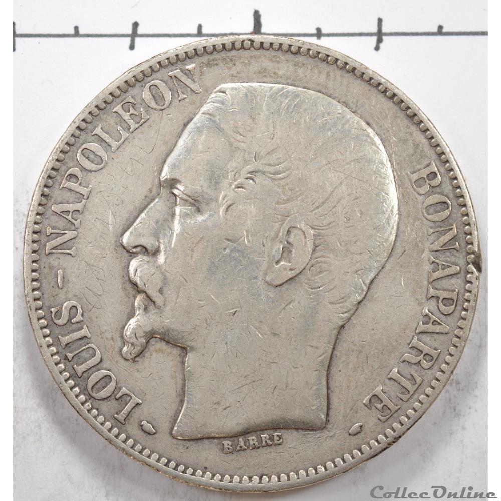 monnaie france moderne 5 franc louis napoleon bonaparte 1852
