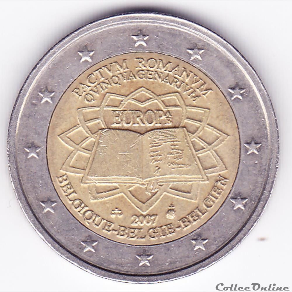 monnaie belgique poece 2 euros 50e anniversaire du traite de rome