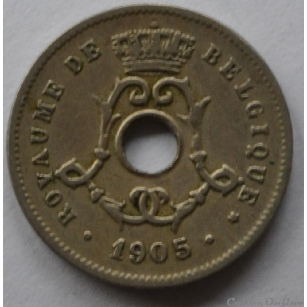 monnaie monde belgique 5 centimes 1905