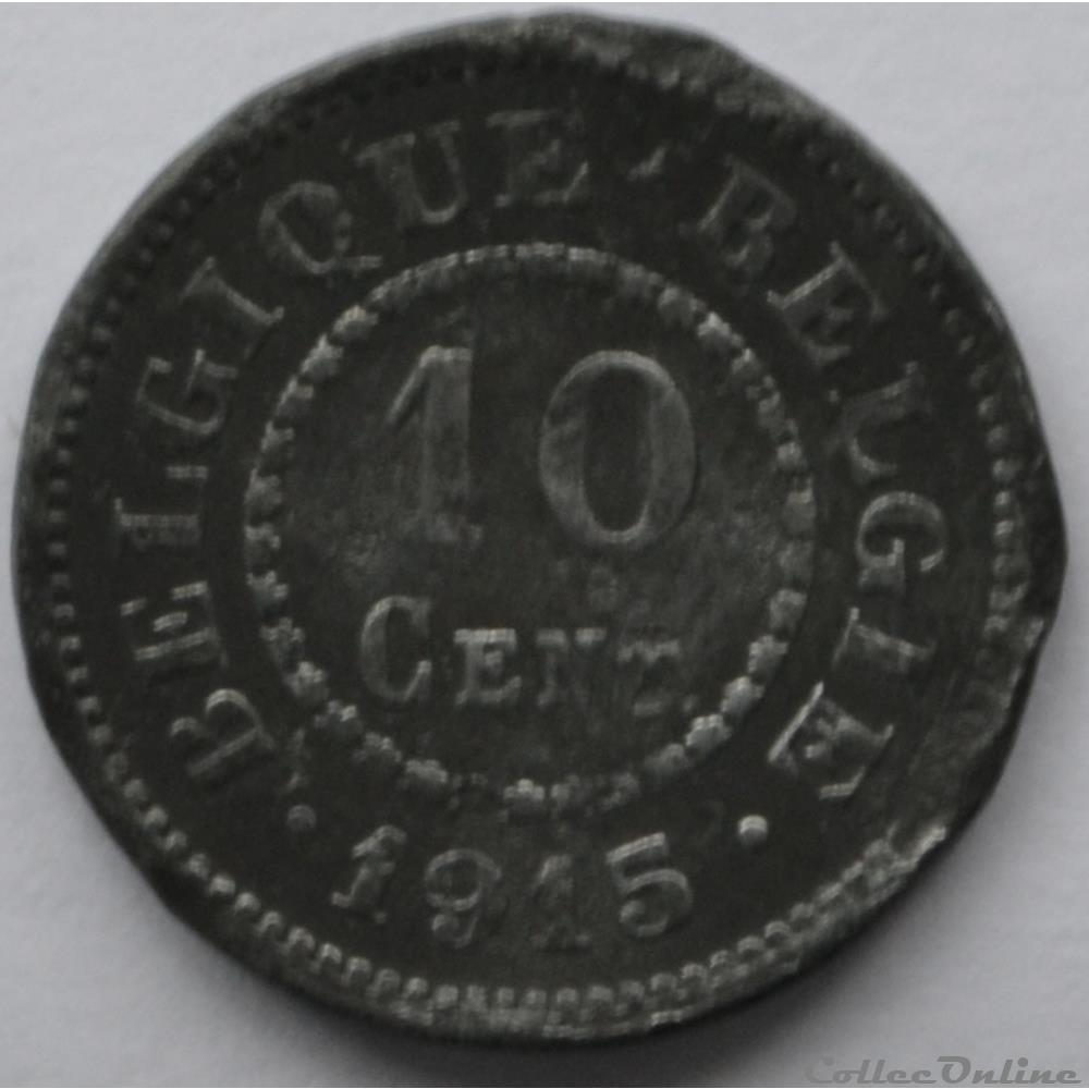 10 centimes 1915 monnaie monde belgique 10 centimes 1915