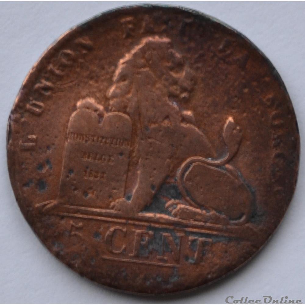 5 centimes 1837 monnaie monde belgique 5 centimes 1837