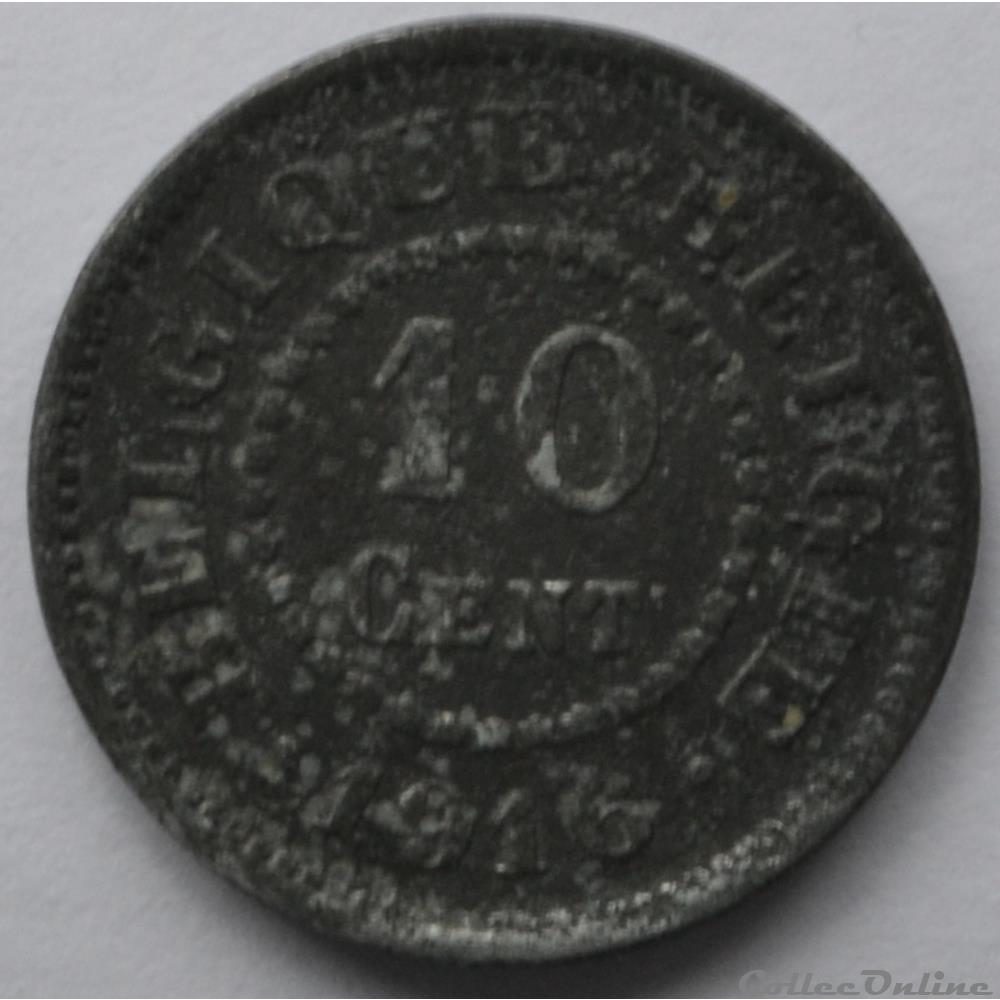 10 centimes 1916 monnaie monde belgique 10 centimes 1916
