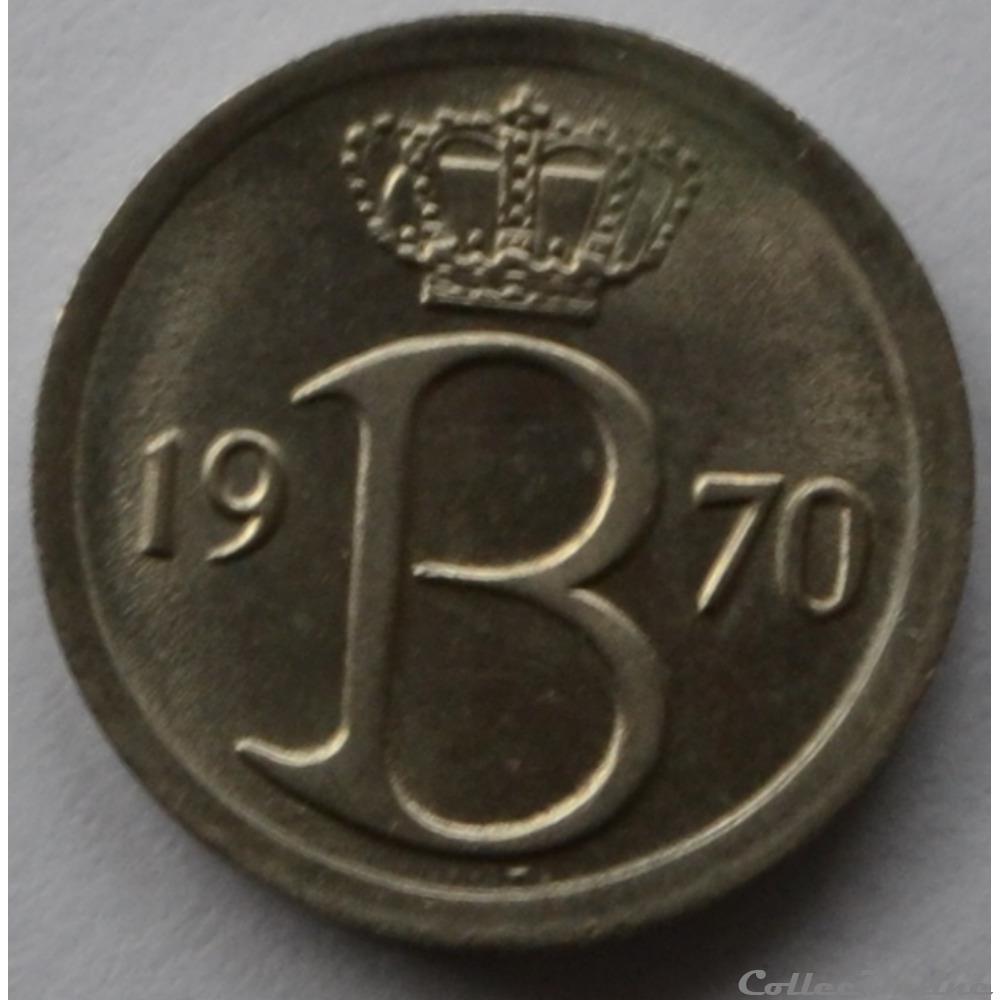 monnaie monde belgique 25 centimes 1970 nl