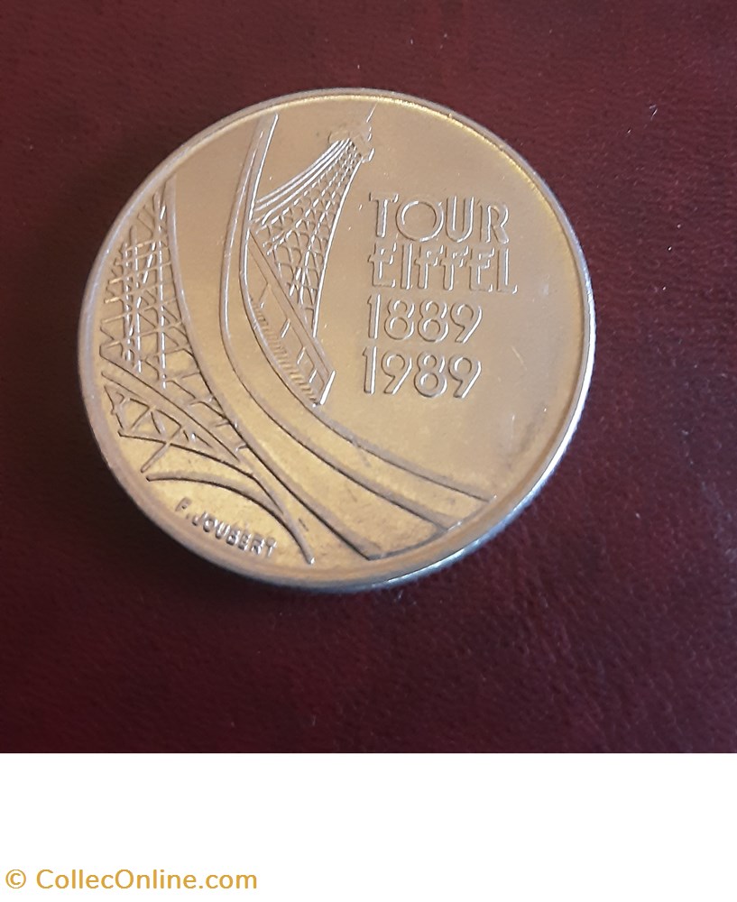 monnaie Commémoration Tour effeil 1989 5FR monnaies france modernes monnaie commemoration tour effeil 1989 5fr