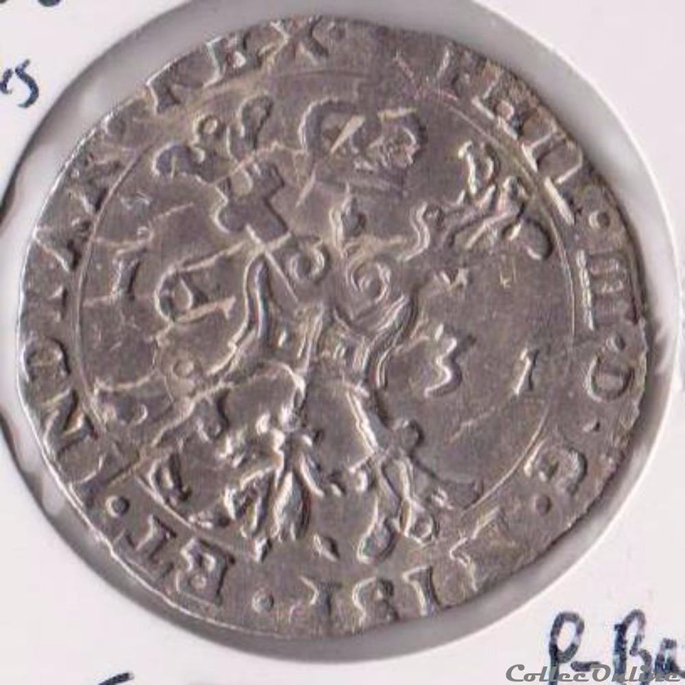 1/4 de Patagon 1631, Philippe IV, Anvers ou Bruxelles PBE6 monnaie monde belgique 1 4 de patagon 1631 philippe iv anvers ou bruxelles pbe6