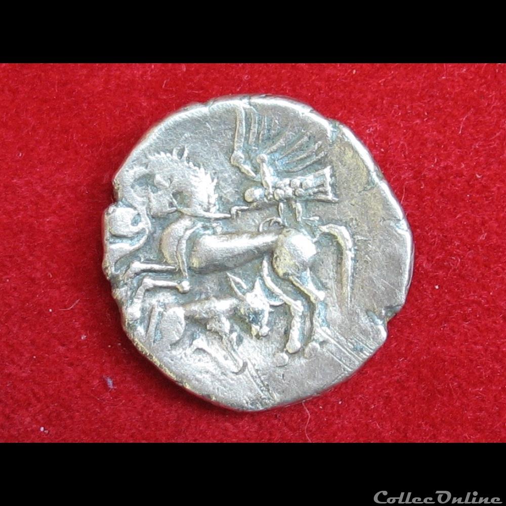 DT 2226 Statère au cheval non androcéphale, au taureau et à l'aigle monnaie antique gauloise dt 2226 statere au cheval non androcephale au taureau et a aigle
