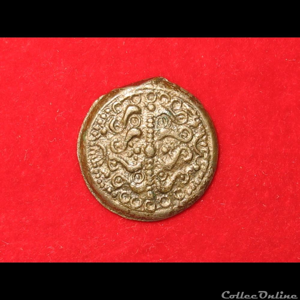DT 218 Potin au rameau Classe IIIa monnaie antique gauloise dt 218 potin au rameau classe iiia