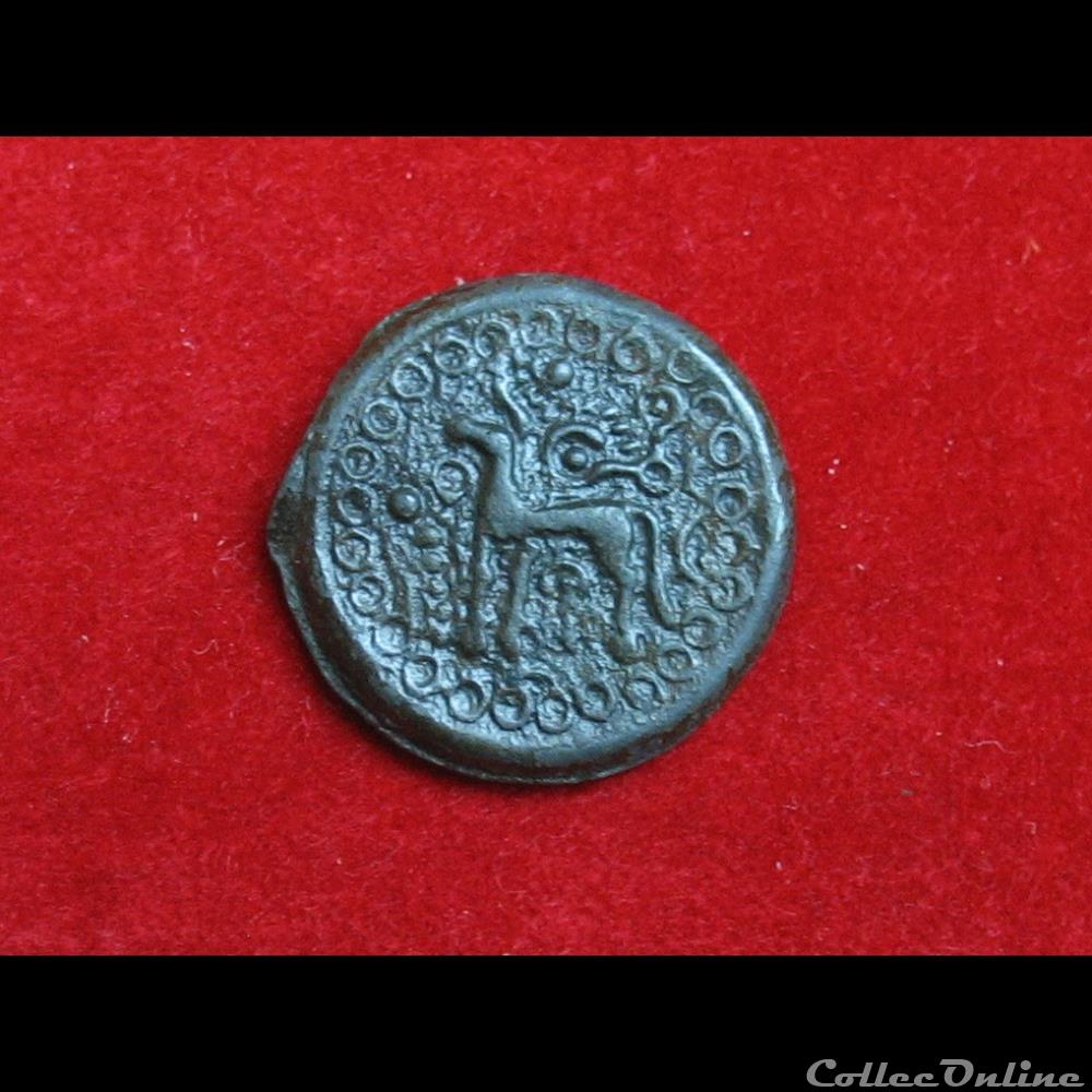 DT 218 Potin au rameau Classe IIIa monnaie antique gauloise dt 218 potin au rameau classe iiia