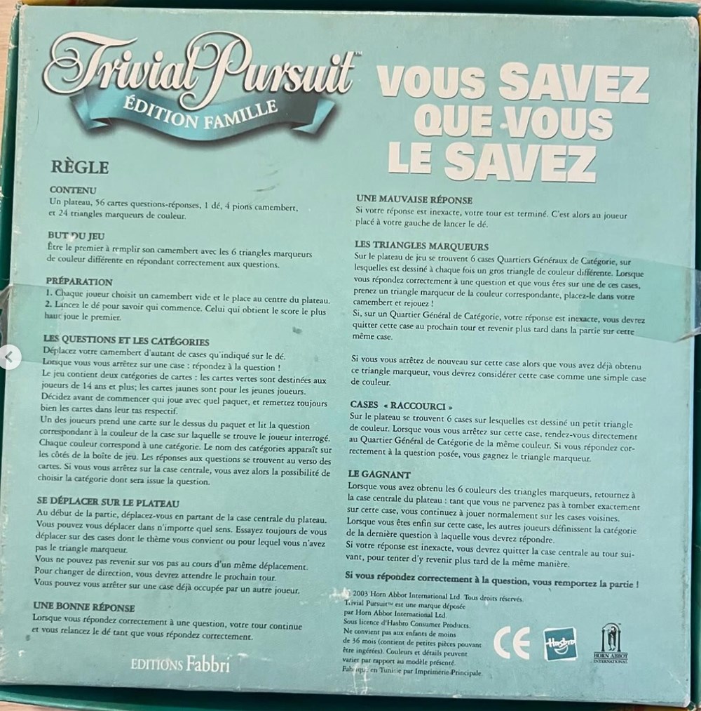 2003 - Édition famille - voyage jeux de societe jouets 2003 edition famille voyage