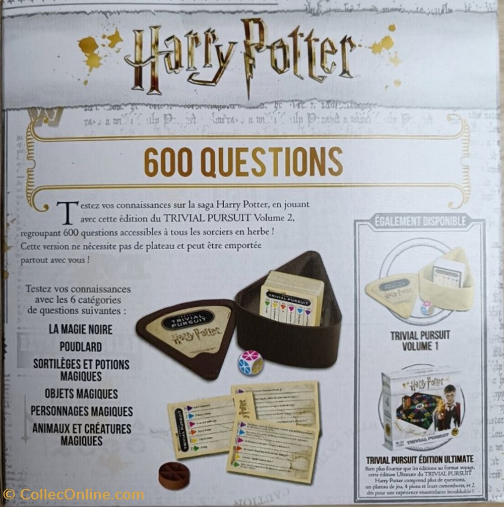 2021 -??- Trivial Pursuit Edition Harry Potter - recharge vol 2 jeux de societe jouets 2021 trivial pursuit edition harry potter recharge vol 2