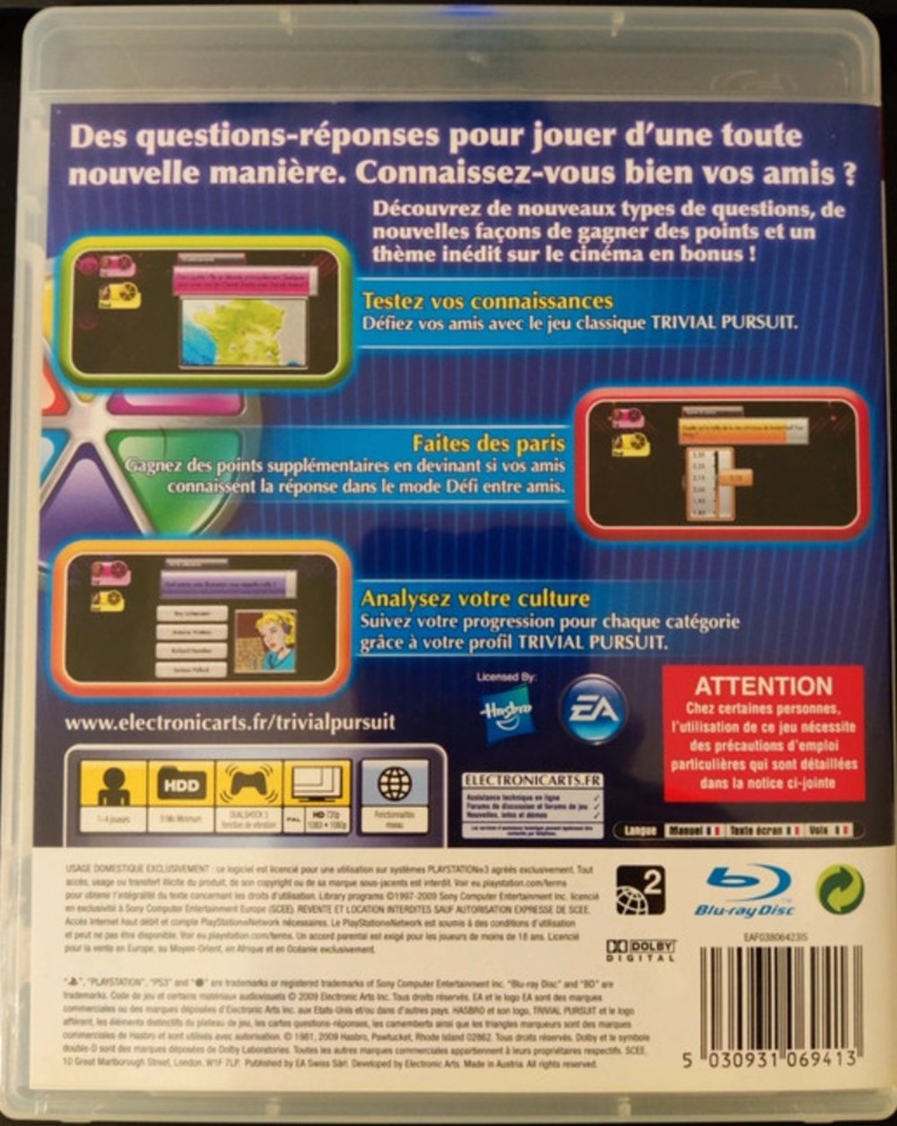 ??? - Trivial Pursuit édition Playstation 3 - jeu vidéo jeux societe jouets trivial pursuit edition playstation 3 jeu video