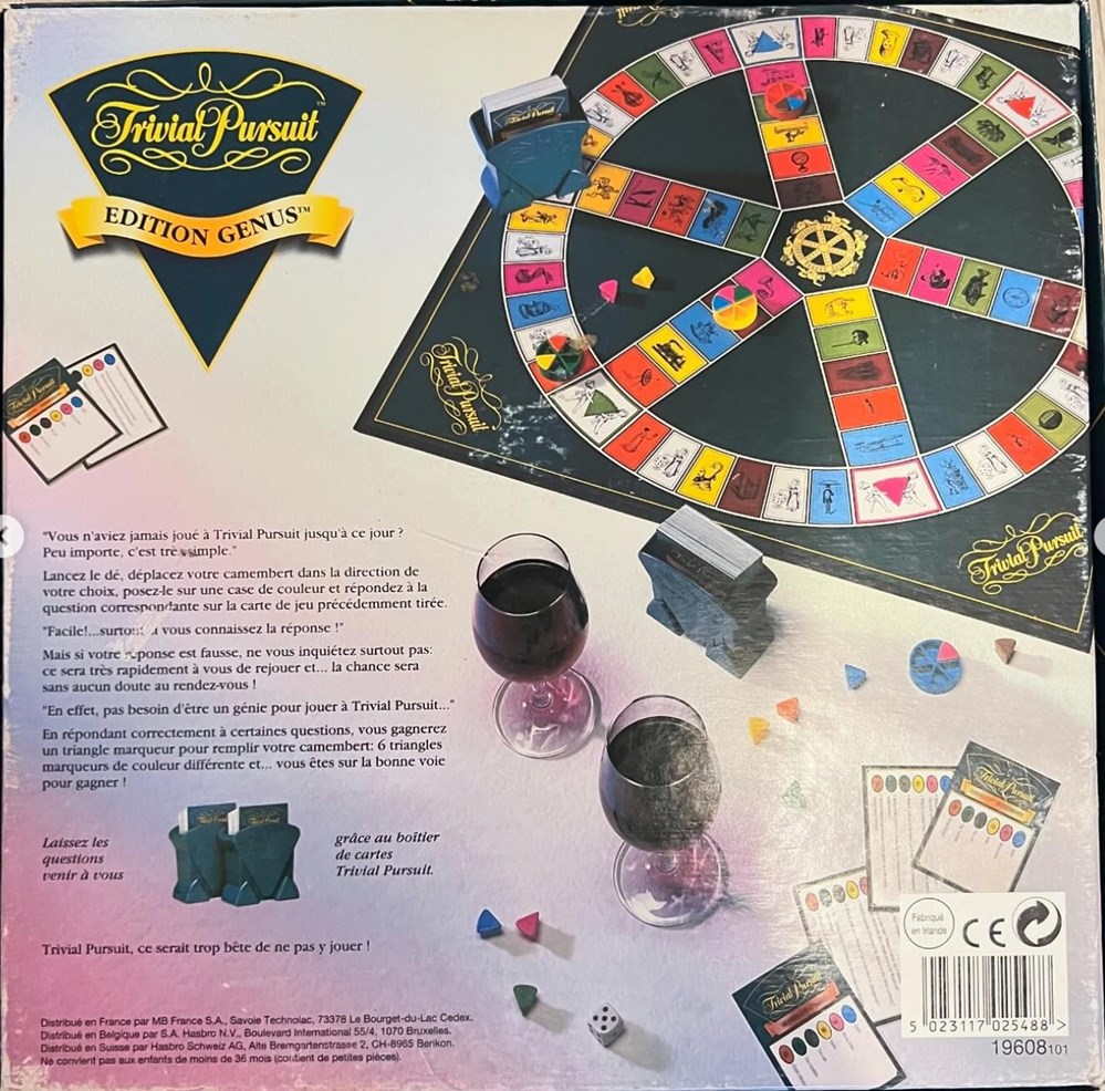 1995 - trivial pursuit édition Genus - complet jeux de societe jouets 1995 trivial pursuit edition genus complet